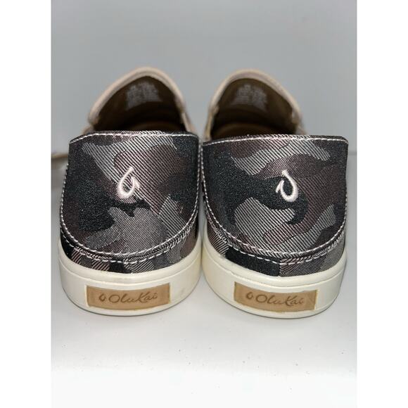 Olukai Pehuea Pai Camo Loafer Canvas Slip On Flat Casual Shoe Women’s 10 NWT - Picture 5 of 7